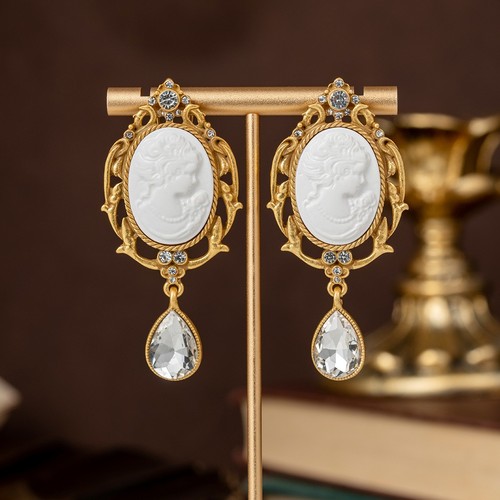 Vintage style white cameo - vintage,