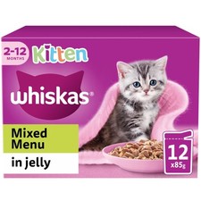 144 x 85g Whiskas Kitten Mixed