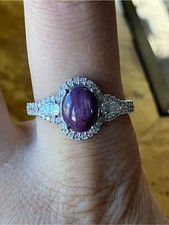 Star ruby moissanite - ruby,