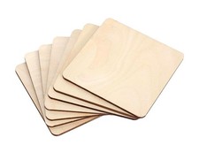 Square Wooden Coaster Set 10cm
