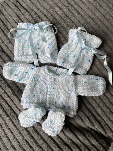 Hand knitted dolls clothes - knitted,