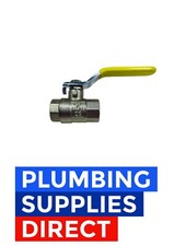 1/2 Inch BSP Lever Ball Valve Female x Female Isolation Valve With Yellow Handle