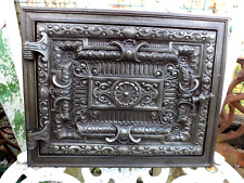 Vintage decorative cast iron fire door clay/bread oven door/pizza smokehouse 5