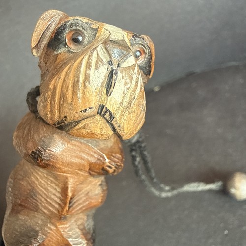 Antique victorian carved dog - victorian,