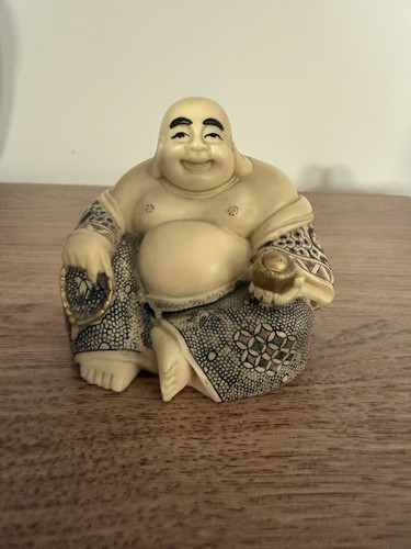 Laughing buddha seated resin - laughing,