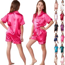 UK Boys Girls Silk Pyjamas