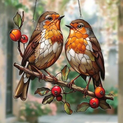 Twin robin bird - bird, shaped