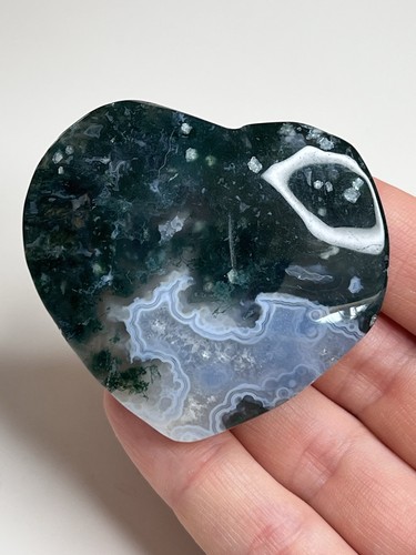 Moss agate blue lace - blue,