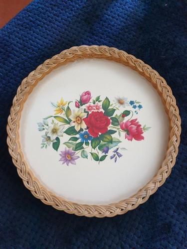Vintage serving tray with - vintage,
