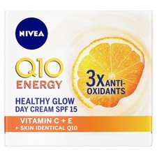 NIVEA Q10 Anti-Wrinkle Energy Radiance Boost Day Cream SPF 15 (50ml), Fast