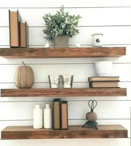 Rustic floating shelf handmade - rustic,