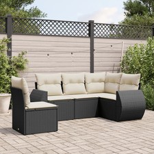Garden Sofa Set Black