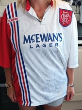 Glasgow Rangers FC Top L Adidas McEwans Lager White