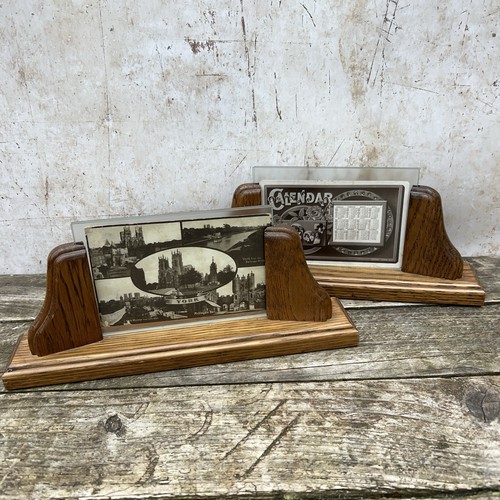 Pair vintage scandinavian oak - pair,