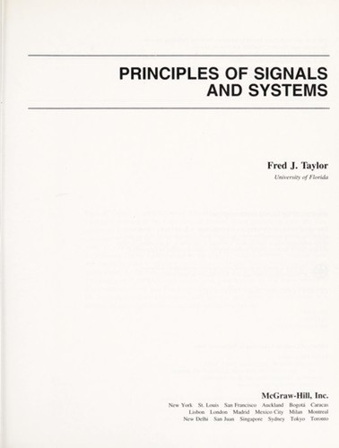 Principles signals and - principles,