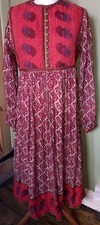 Vintage Indian "Vogue" Kari by Rockford Cotton Dress. Size L