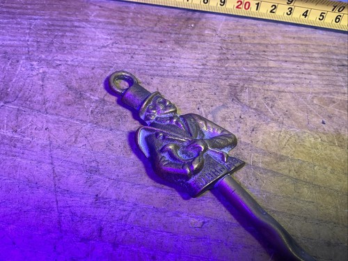 Vintage brass toasting fork - vintage,