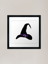 Witch Hat - Purple Framed Art
