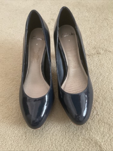 Clark navy blue patent - blue,