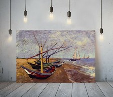 VAN GOGH FISHING BOATS -FRAMED