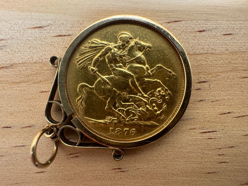 1876 gold full sovereign - full,