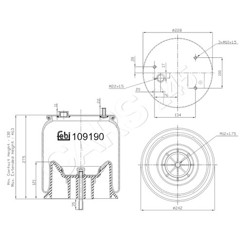 Febi air suspension spring - febi,