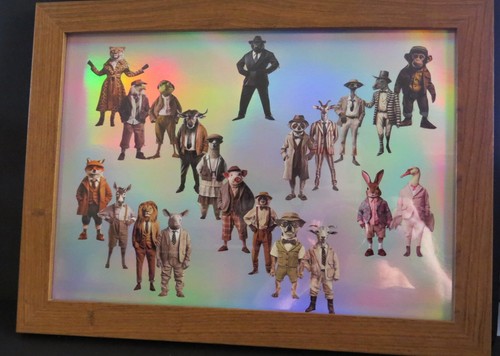 Framed handmade collage - framed, of