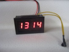 12v Red Digit Clock with