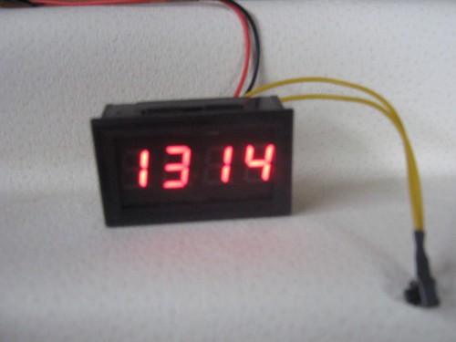 12v red digit clock with - clock,
