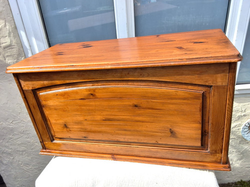 Vintage pine wood storage - wood,