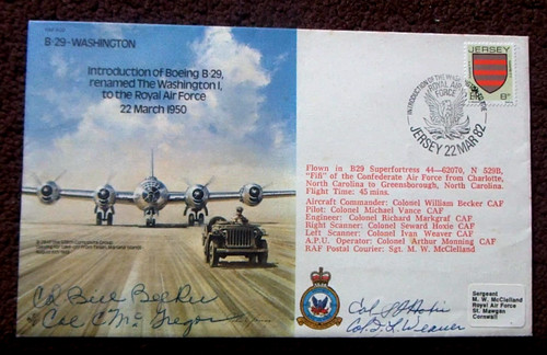 Raf b39 flown cover b29 - raf,