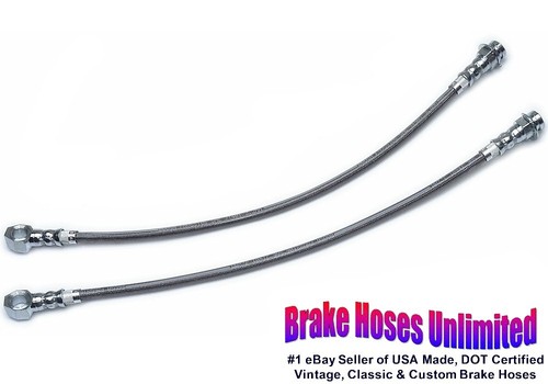 Stainless front brake hoses - stainless,