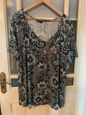 Evans Teal Multicoloured Top