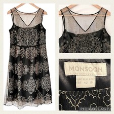 MONSOON Metallic Mesh Dress -