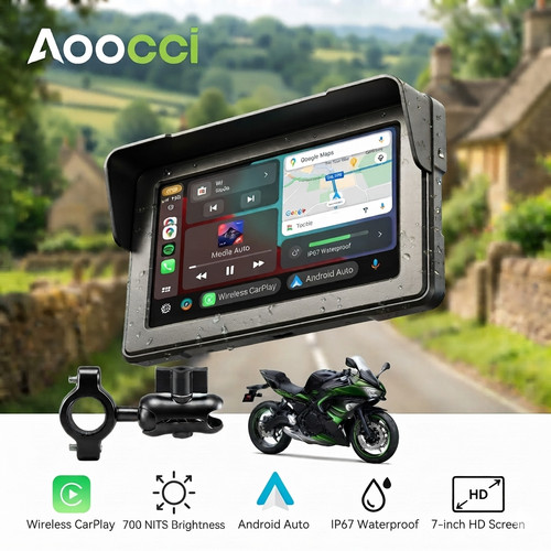 Aoocci hd motorcycle - c7, 7"