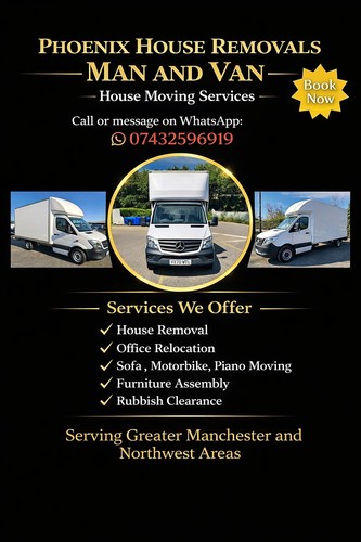 Man and van serviceshire house - and,