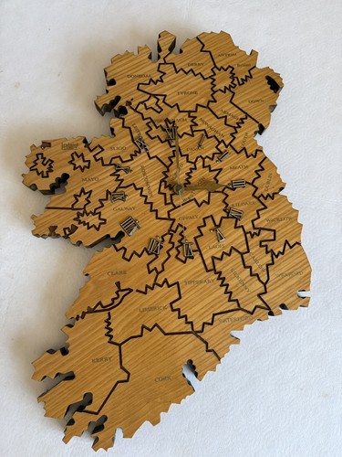 Rare map ireland wooden - rare,