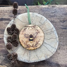 Handmade Vintage Bumble Bee Wooden Hanging Sign Gift Birthday Present 