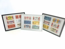 PRINT FRAMED A4 VINTAGE BOOKIES TICKETS PRINT&FRAME(297 x 210)