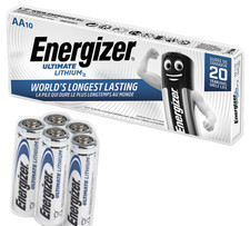 10x Energizer AA Ultimate Lithium Batteries 1.5V LR6 L91 10X 20 Years Exp