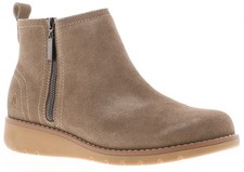 Hush Puppies Womens Boots Ankle Libby Suede Leather Zip taupe UK Size