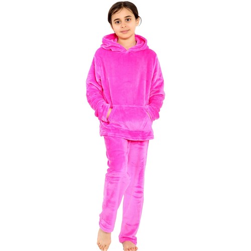 Kids girls pink warm fleece - pink,