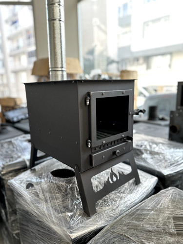 Tiny metal wood - burning, stove