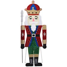 5FT Lighted Nutcracker Christmas Indoor Yard Decoration Pre-lit 2D Xmas Soldier