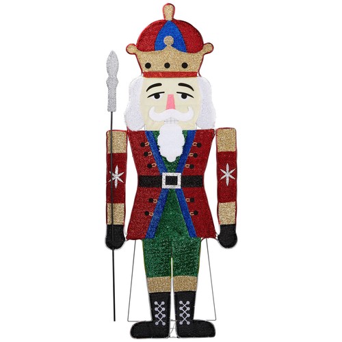 5ft lighted nutcracker - lighted,