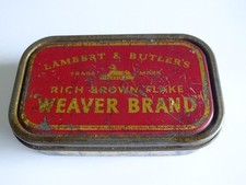 Vintage Lambert & Butlers Tobacco Tin Rich Brown Flake "Weaver Brand "