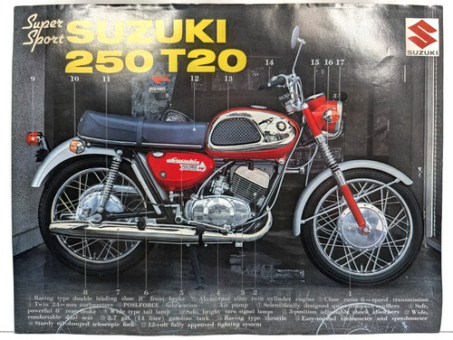 Vintage 1968 suzuki 250 t20 - suzuki,
