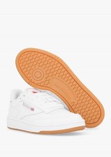 Women's REEBOK Club C 85 White Light Grey Gum Leather Tennis Trainers BNWB