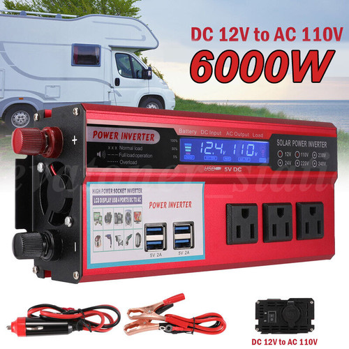 6000w lcd car power inverter - lcd,
