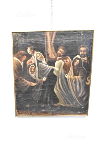 Antique oil painting - oil, on